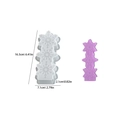 Molde de silicona triple copo de nieve para velas DIY con 3 cavidades y medidas - NO.2-3-Cavidades Copo de Nieve