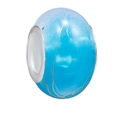 Blue gradient resin bead with golden silk thread and metal core for DIY bracelets - Blue Gradient Gold Wire Style (005)