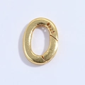 Chiusura ovale a molla in argento S925 dorato per gioielli e collane fai-da-te - Chiusura a Molla Ovale / Oro