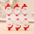 Set di 6 mollette natalizie in legno con Babbo Natale per decorazioni fai-da-te - Babbo Natale / Set da 6