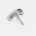 Minimalistischer silberner Haarhaken aus Metall mit glänzender, polierter Oberfläche - U-Form Stil / Silber