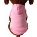 Rosa Haustier-Kapuzenpullover für kleine Hunde mit Rückentasche aus weichem Fleece - XS / Kapuzenpullover mit Tasche / Rosa