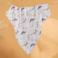 Soft 6-layer cotton gauze baby swaddle blanket with blue ocean whale and turtle prints - 6-Layer 110*110cm / Ocean