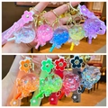 Lutscher-Schlüsselanhänger aus Acryl mit Sakura-Silikonband und bunten Pailletten - Einzelverpackung / Mehrfarbig Leuchtender Blasen-Lollipop