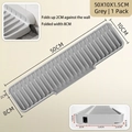 Grey silicone sink faucet splash guard with foldable edge 50x10cm drainage mat - 50x10x1.5cm / Gray