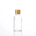 20ml; Gold-threaded Cap + Inner Stopper + Clear Bottle; Glass