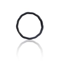 Bracciale rigido nero minimalista con trama intrecciata e un design circolare lucido - Anello a trama intrecciata nero (30092)