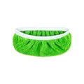 Reusable green microfiber replacement mop head with elastic band for flat mops - Standard Type / Green