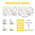 Rainbow prism suncatcher window decals featuring moon and star laser film designs - LS23013 Moon and Stars