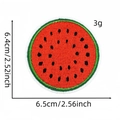 Detailed embroidery on watermelon patch showing vibrant stitching and precise 6.5cm dimensions - Watermelon Patch 9#