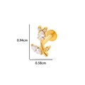 Gouden bloem titanium labret met marquise zirkonia steentjes voor kraakbeen - 7# Stijl (Bloem) / Goud