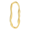 Detail of a melting style 18k gold-plated 304 stainless steel oval jewelry accessory - Gold