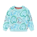 Light blue boys sweatshirt with all-over cartoon animal prints - 2T / Light Blue