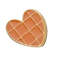 Orange Quilted Heart (xz8745)