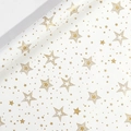White Christmas wrapping paper with golden glitter stars and dots holiday pattern - Gold Stars White (0.43*3M)