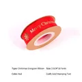 2.5cm red Merry Christmas ribbon with gold foil snowflakes for festive gift wrapping - 2.5CM Width * 10 Yards / Red