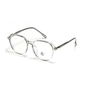 Transparent TR90 polygonal glasses frames for women with anti-blue light clear lenses - Smoke Gray