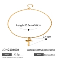 Collier minimaliste avec croix en acier inoxydable plaqué or 18 carats pour femme - Pendentif 3.44cm/Chaîne 50+5cm / Or (JDN2404004)