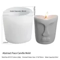 Stampo in silicone per candele viso astratto SX-RX-71 con opera d'arte in gesso - Stampo per viso collegato astratto RX-71