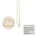 Detalle del collar de cadena ajustable en oro de 18 quilates con cierre de langosta - Cadena de Eslabones O 18k (45CM)