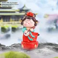 Bambola a dondolo stile corte cinese in hanfu che suona il Ruan musicista 18,9 cm - 1088-35C Grande Suonando la cetra