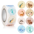8 animal design thank you seal stickers for food packaging and bakery labels - Style 12-Animal World