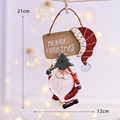 Decorazione natalizia Babbo Natale con targa Merry Christmas e campanella per albero - Rosso (Babbo Natale con campanello)