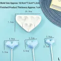 Stampo in silicone a cuore per decorazioni torte fondente e cioccolato a tre cavità - Cuore in pizzo