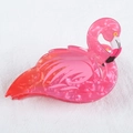 Pink flamingo hair claw clip in acrylic material with elegant marble texture - Pink