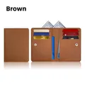 Brown PU leather card holder with RFID protection and multiple card slots - RFID 9 Slots with Coin Pocket / Brown