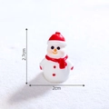 Miniature snowman figurine with red hat and scarf for Christmas snow scene DIY, 2.7cm high - 13# Snowman