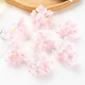 Pink and white gradient faux hydrangea flower heads for DIY crafts and wedding decor - Light Pink