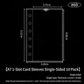 A7 size single pocket transparent 6-hole binder refill sleeve, dimensions 13x8.6cm - A7 1-Pocket Single-Sided Pages 10 Sheets 69#