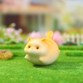 Cute yellow cat resin figurine ornament for desktop decoration in a miniature garden - Orange Cat (1227-1)