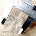 Transparent plastic octagonal star accessory for Christmas tree with 5mm inner socket diameter - 3.1CM Transparent Plum Blossom Star (5mm Socket)