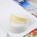 Light yellow braided jewelry cord on ceramic base for DIY handicraft and beading - 10m / Creamy White
