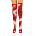 Festive red and white striped over-the-knee socks for Christmas party costumes - Red and White Striped Style (Style 4)