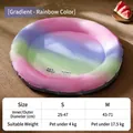 Esterilla refrescante arcoíris para mascotas, circular para perros y gatos pequeños - S (Diámetro 47cm) / Nido de Hielo Redondo Arcoíris