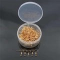 Golden French ear wire hooks for DIY earring making in transparent organizer box - 20x22mm KC Gold Earring Hooks 200pcs