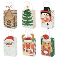 Sortierte Weihnachts-Papiertüten mit festlichen Lebkuchen- und Weihnachtsmann-Motiven - Gemischte Zufällige Stile