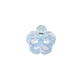 Pale blue iridescent flower hair claw clip with pearlescent finish and metal spring - Iridescent Blue