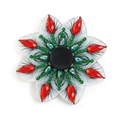 Diamond painting fidget spinner featuring a colorful peacock feather flower design - Style TL21