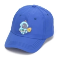 Detail of blue kids baseball cap showing 3D rubber astronaut patch and breathable fabric - 52-54cm / Blue