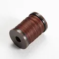 0.4mm brown waxed polyester thread on a dark brown plastic spool for leather sewing - 0.4mm/110m / #23 Brown Coffee