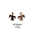 Front and back detail of black ghost alloy pendant showing 19x25mm size and metal texture - Grim Reaper