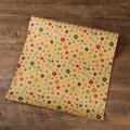 Brown kraft wrapping paper featuring vibrant colorful stars and comets design - Hexagram