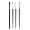 Professional 4-piece makeup eye shadow brush set with horse hair and black handles - 4-Piece Eyeshadow Brush Set