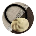 Elastico per capelli con placca in metallo martellato dorato e cordino nero elastico - Ovale Martellato / Oro