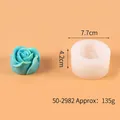 3D Rosenblüten Silikonform für DIY Kerzen mit Abmessungen von 7,7cm Durchmesser - 50-2982 Rose / Weiß