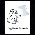 Translucent white bone-shaped natural crystal stone on a decorative healing card - White Crystal